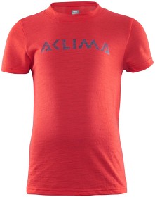 Kuva Aclima LightWool T-Shirt Logo Children, High Risk Red