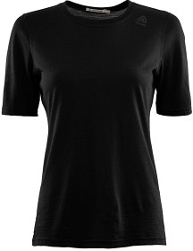 Kuva Aclima Lightwool Undershirt Tee naisten t-paita, musta