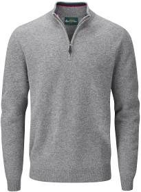 Kuva Alan Paine Streetly 1/2 Zip Mock Neck villapaita, Grey Mix