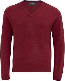 Kuva Alan Paine Streetly V-Neck Pullover lampaanvillainen pusero, punainen
