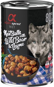 Kuva Alpha Spirit Meat Balls with Wild Boar and Thyme märkäruoka, 400 g