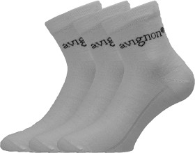 Kuva Avignon Sneaker Wool High merinosekoitesukat, valkoinen, 3 paria