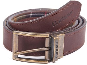 Kuva Barbour Reversible Tartan Leather Belt käännettävä vyö, Classic Tartan/Brown