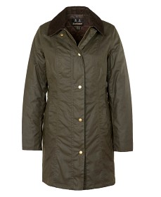 Kuva Barbour W's Belsay Padded Wax Jacket Dark Olive