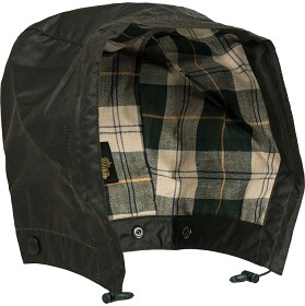 Kuva Barbour Wax Cotton Hood vahattu huppu, tummanvihreä