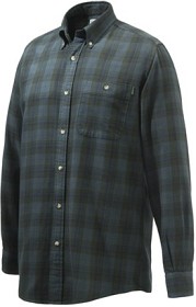 Kuva Beretta Wood Flannel Button Down Shirt kauluspaita, Beige & Green Overdyed Bark