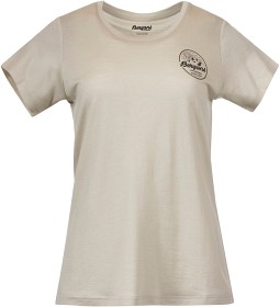 Kuva Bergans Graphic Wool Tee naisten t-paita, Chalk Sand/Solid Charcoal