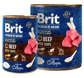 Kuva Brit Premium by Nature Beef with Tripes märkäruoka, 400g