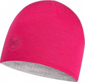 Kuva Buff Lightweight Merino Reversible Hat Kids Wild Pink-Light Grey
