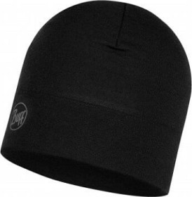 Kuva Buff Midweight Merino Wool Hat Solid Black