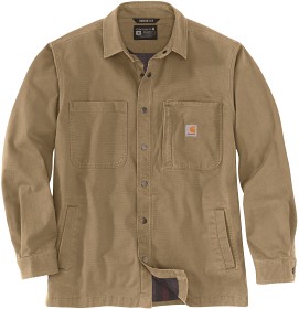 Kuva Carhartt Fleece Lined Snap Front Shirt Jacket vuorillinen paita, ruskea
