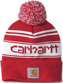 Kuva Carhartt Knit Cuffed Logo Beanie pipo, punainen/valkoinen