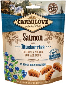 Kuva Carnilove Dog Crunchy Snack Salmon & Blueberries koiran makupaloja, 200 g