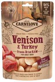 Kuva Carnilove Freeze-Dried Raw Snacks Venison & Turkey 60g