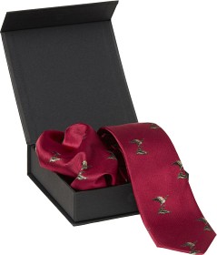 Kuva Chevalier Ducks Tie & Hanky Set Red