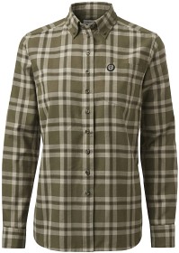 Kuva Chevalier Teal Light Flannel Shirt naisten flanellipaita, Olive Green Checked