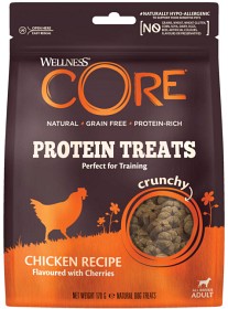 Kuva CORE Protein Bites Crunchy Chicken Flavoured w Cherries koiran makupala kana/kirsikka, 170 g