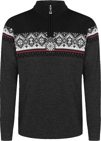Kuva Dale of Norway Moritz Sweater merinovillapaita, Dark Charcoal Raspberry Black