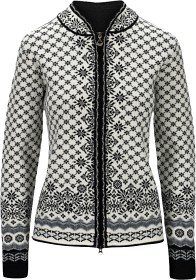 Kuva Dale of Norway Solfrid Jacket naisten neuletakki, Off White/Black/Schiefer Grau