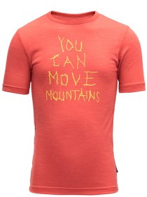 Kuva Devold Moving Mountain lasten t-paita, oranssinpunainen