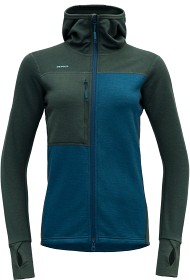 Kuva Devold Nibba Hiking Woman Jacket W/Hood naisten merinovillainen kerrospaita, vihreä
