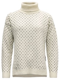 Kuva Devold Sörisen Wool High Neck naisten villapaita, Off White/Ink