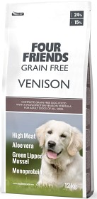 Kuva Four Friends Dog Grain Free Venison viljaton koiran täysravinto peuranlihalla, 17 kg