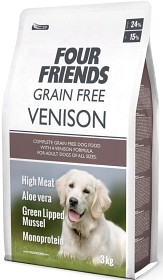 Kuva Four Friends Dog Grain Free Venison koiran täysravinto peura, 3 kg