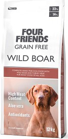 Kuva Four Friends Dog Grain Free Wild Boar viljaton koiran täysravinto villisika/kalkkuna, 17 kg