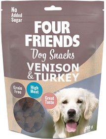 Kuva Four Friends Dog Snacks Venison & Turkey koiranherkku peura/kalkkuna, 200 g