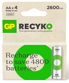Kuva GP Recyko AA-batteri 2600mAh 4-pack