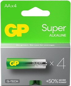 Kuva GP Super Alkaline AA-batteri, 15A/LR6, 4-pack