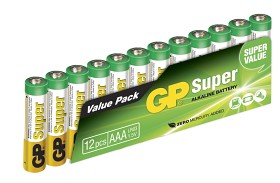 Kuva GP Super Alkaline AAA-paristot, 24A/LR03, 12 kpl