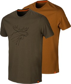 Kuva Härkila Graphic T-Shirt 2-Pack Willow Green/Rustique Clay