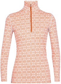 Kuva Icebreaker 250 Vertex LS Half Zip Alpine Geo kerrastopaita, valkoinen/oranssi