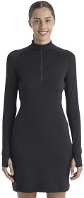 Kuva Icebreaker Mer 260 Granary LS Half Zip Tee Dress naisten mekko, Black