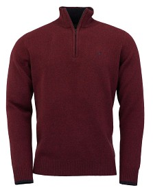 Kuva Laksen Brompton Zip-Neck villapaita, Burgundy