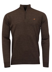 Kuva Laksen Norfolk Zip-Neck villapusero, Brownie