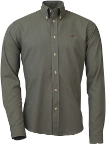 Kuva Laksen Oliver Shirt Cotton kauluspaita, harmaanvihreä