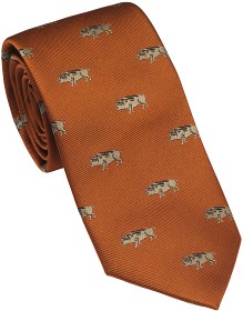 Kuva Laksen Wild Boar Silk Tie silkkisolmio, Blood Orange