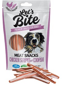 Kuva Lets Bite Meat Snacks Chicken Stripes with Codfish 80 g