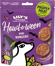 Kuva Lily's Kitchen Halloween Chicken + Turkey Mini Burgers makupalat, 70 g