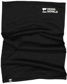 Kuva Mons Royale Unisex Double Up Neckwarmer merinotuubihuivi, musta