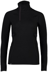 Kuva Mons Royale Olympus Half Zip naisten merinopaita, musta