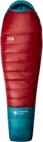 Kuva Mountain Hardwear Phantom -18C erikoispitkä untuvamakuupussi, punainen/petrooli
