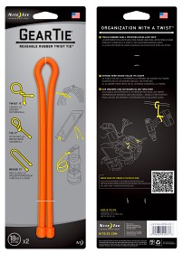 Bild på Nite Ize Gear Tie 18-Bright Orange 2-pack