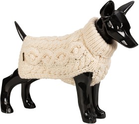 Kuva PAIKKA Handmade Knit koiran neulepusero, 35-40 cm, luonnonvalkoinen