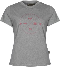 Kuva Pinewood Finnveden Trail T-Shirt naisten t-paita, vaaleanharmaa