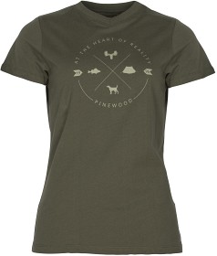 Kuva Pinewood Finnveden Trail T-Shirt naisten t-paita, Olive