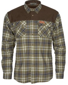 Kuva Pinewood Douglas Shirt tuulenpitävä flanellipaita, Hunter Olive/Light Khaki